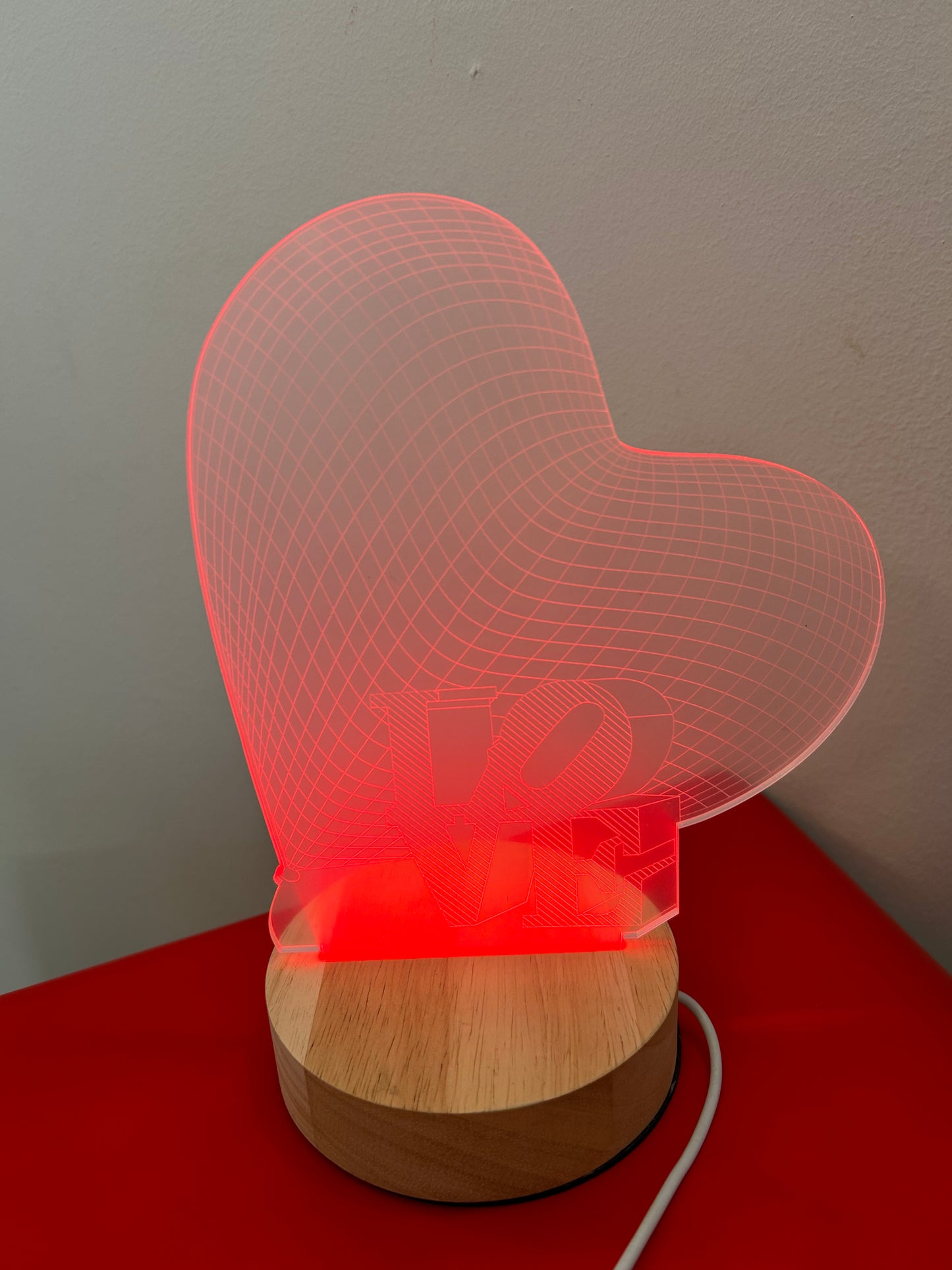 Cuore rosso led